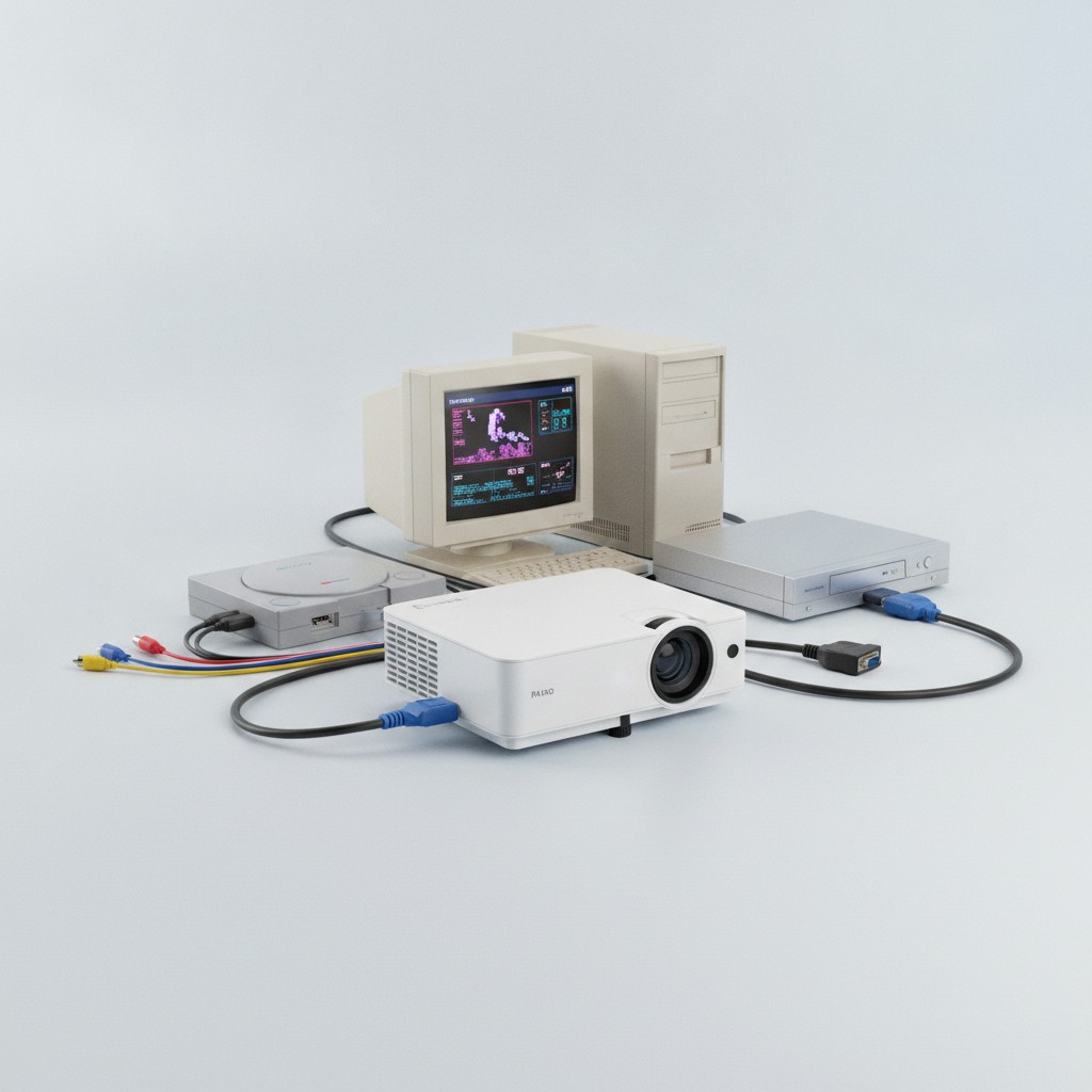 Vidéoprojecteur sans HDMI : comment brancher une vieille console, un lecteur DVD ou un PC (VGA, RCA, Péritel)