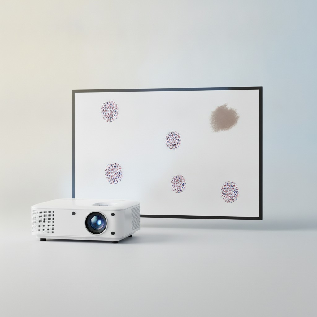 Pourquoi mon vidéoprojecteur affiche des points ou une tache sur l'image ?